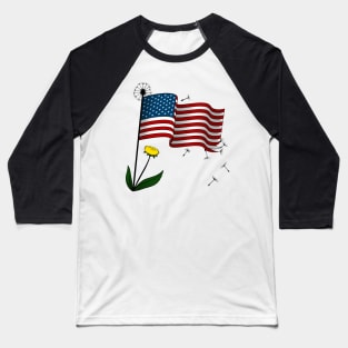 American Dandelion. Baseball T-Shirt